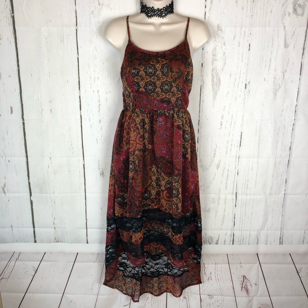Band of gypsies lace detail boho dress